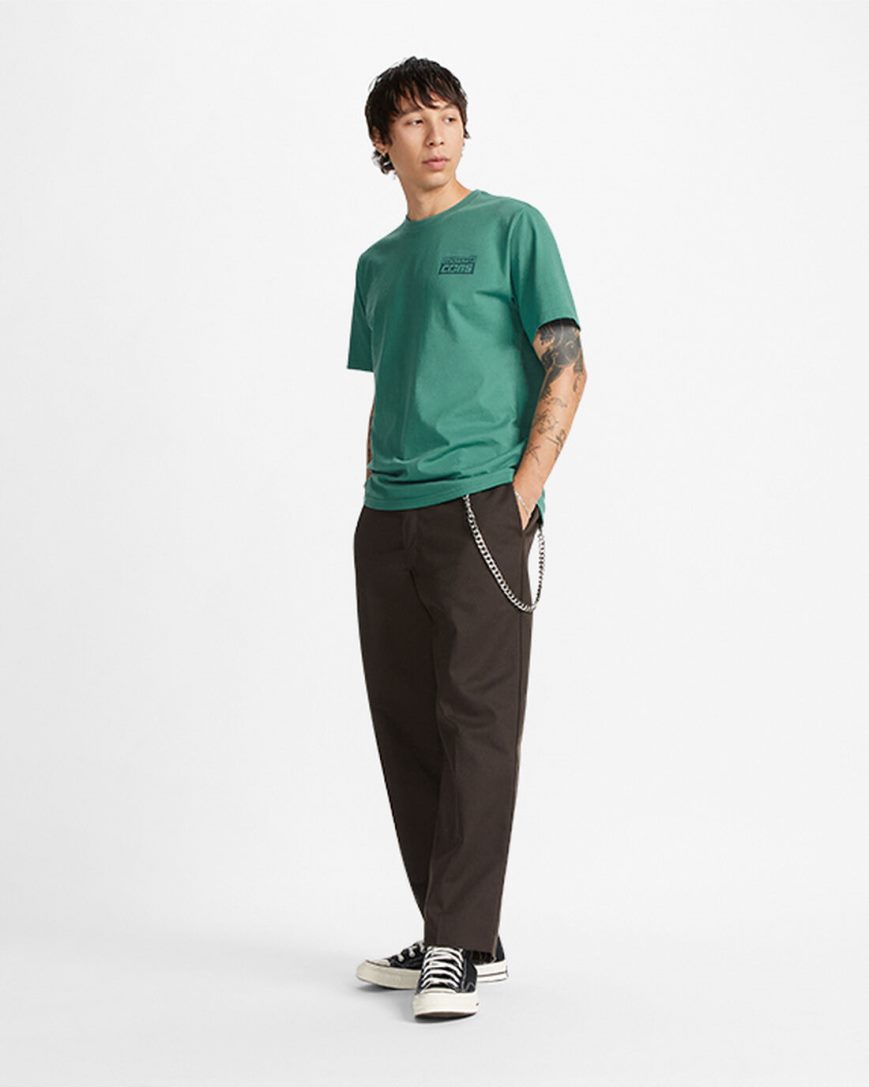 Men's Converse CONS Graphic T-Shirts Green | AU 05483N